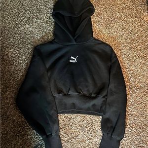 Puma cropped pullover hoodie